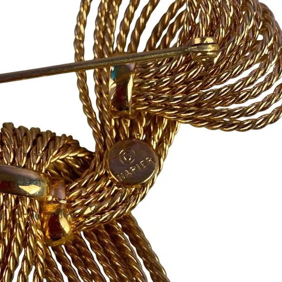 Vintage Bow Tie Brooch 3 inch - Picture 2 of 4